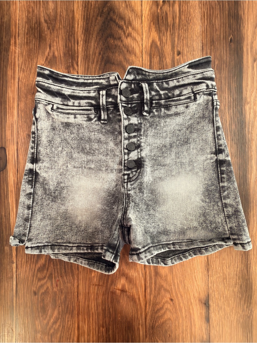 NWOT High-Rise Washed Black Denim Women’s Shorts